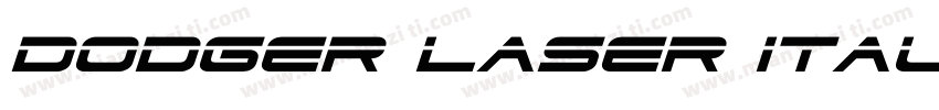 Dodger Laser Italic Italic字体转换
